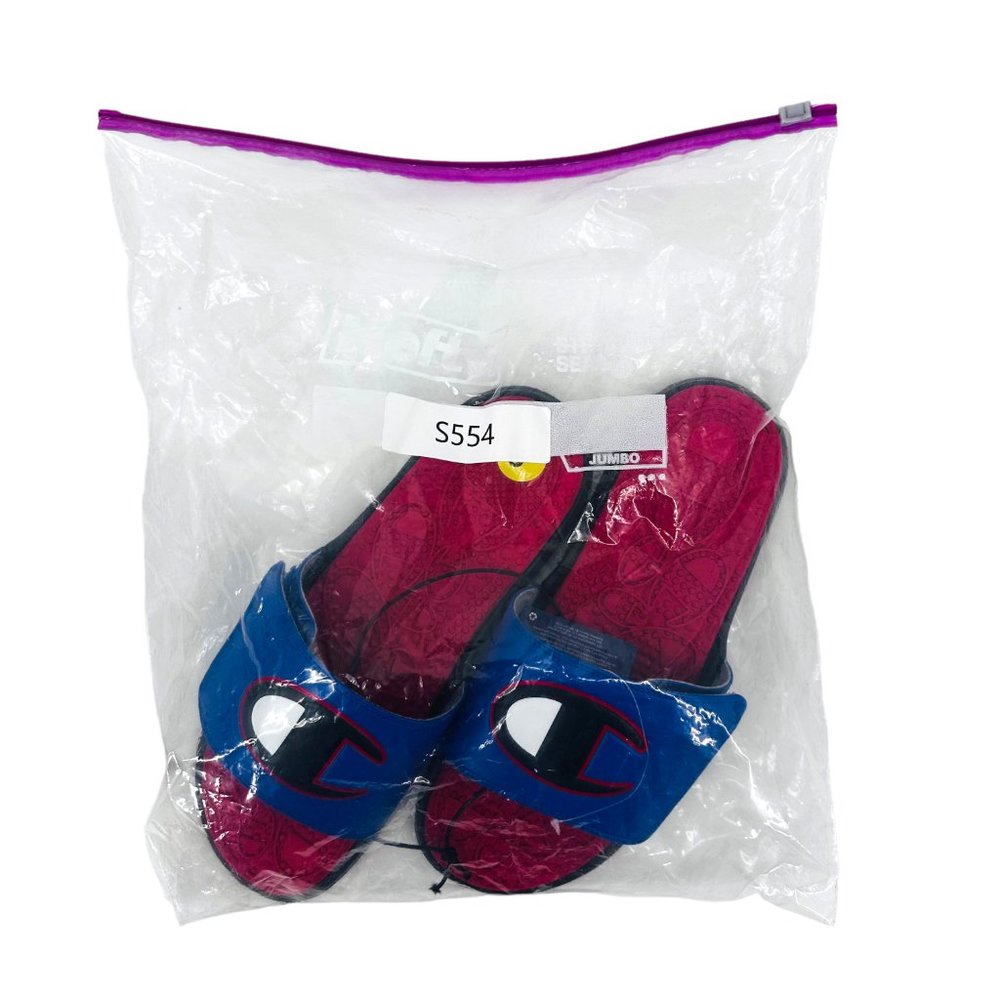 Champion Men's Slides Velcro Top Blue Size 9 - Picture 5 of 5